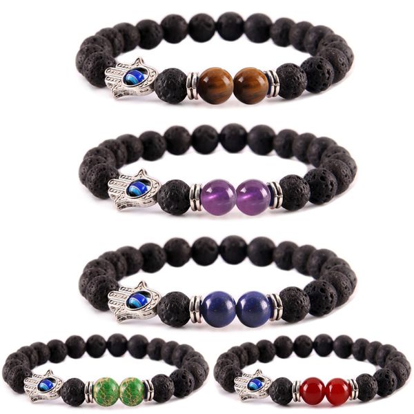fashion bracelet set 5 styles natural lava stone beads buddha bracelet hamsa hand healing stone bracelets for women and men dhl b971s, Golden;silver
fashion bracelet set 5 styles natural lava stone beads buddha bracelet hamsa hand healing stone bracelets for women and men dhl b971s, Golden;silver