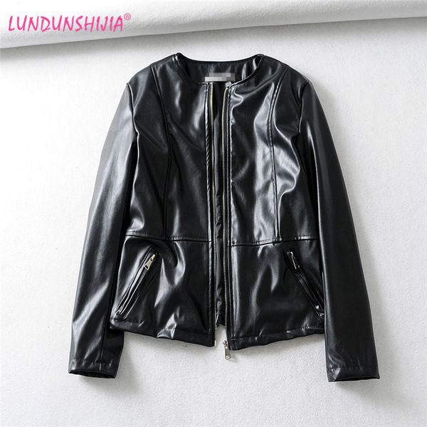 lundunshijia 2019 new arrival autumn winter women's black pu leather jacket ladies basic short style jackets good quality
lundunshijia 2019 new arrival autumn winter women's black pu leather jacket ladies basic short style jackets good quality