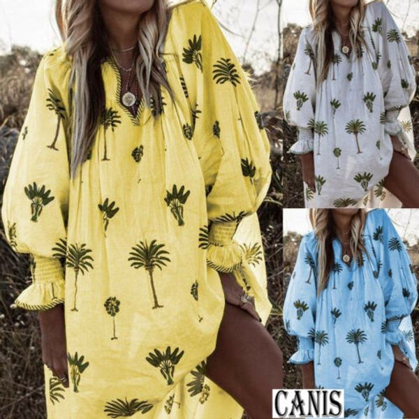 women ladies flower v-neck long sleeve loose summer boho printing party casual linen kaftan summer holiday beach mini dress, Black;gray
women ladies flower v-neck long sleeve loose summer boho printing party casual linen kaftan summer holiday beach mini dress, Black;gray