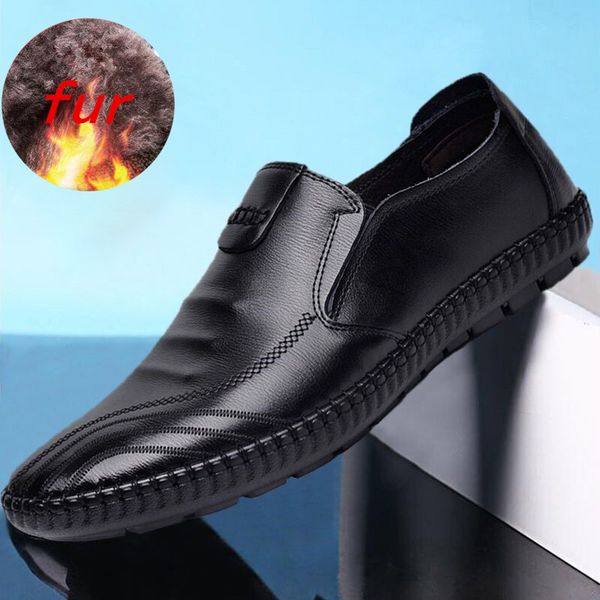 winter men shoes leather casual shoes soft comfortable loafers anti-slip hard-wearing breathable slip-on men, Black
winter men shoes leather casual shoes soft comfortable loafers anti-slip hard-wearing breathable slip-on men, Black