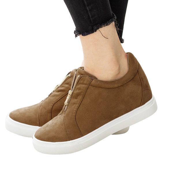 dropshipping casual shoes flats 2020 women sneakers increasing flats platform zipper slip-on breathable women leather shoes, Black
dropshipping casual shoes flats 2020 women sneakers increasing flats platform zipper slip-on breathable women leather shoes, Black