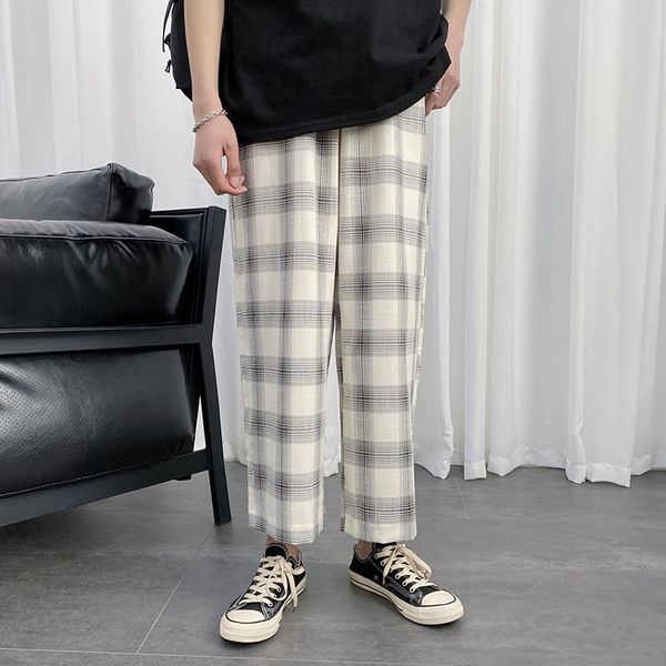 men's pants plaid fashion retro drawstring casual men streetwear wild loose hip hop straight trousers mens m-2xl, Black
men's pants plaid fashion retro drawstring casual men streetwear wild loose hip hop straight trousers mens m-2xl, Black