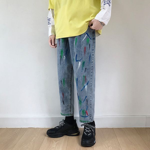 2019 spring and autumn new hong style youth popular jeans men's tide brand straight fashion casual nine pants blue -2xl
2019 spring and autumn new hong style youth popular jeans men's tide brand straight fashion casual nine pants blue -2xl