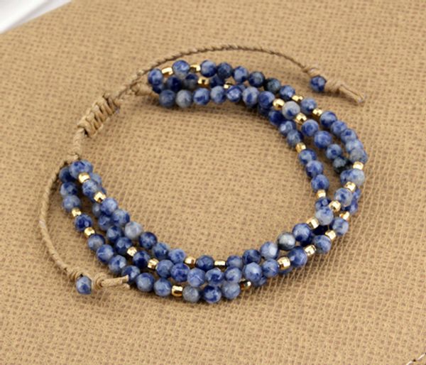 unique natural brazilian sodalite gold beads stackable bracelet natural stone strand bracelet women beaded bracelets, Golden;silver
unique natural brazilian sodalite gold beads stackable bracelet natural stone strand bracelet women beaded bracelets, Golden;silver