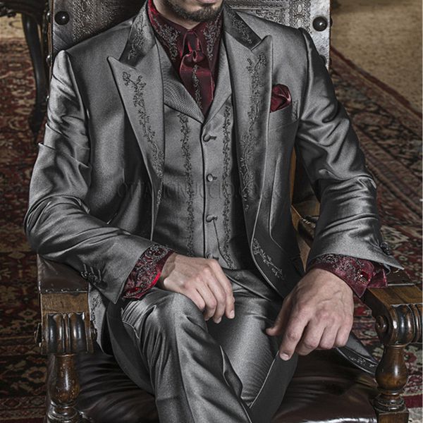 navy 3 piece men's weddingparty suits groom tuxedos men suits groomsman tuxedo custom (jacket+pants+vest+tie), Black;gray
navy 3 piece men's weddingparty suits groom tuxedos men suits groomsman tuxedo custom (jacket+pants+vest+tie), Black;gray