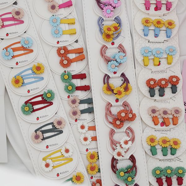 10 pair new korean simple cute daisy flower rubber band hairpins sweet girl children fashion duckbill clip hair accessories, Slivery;white 
10 pair new korean simple cute daisy flower rubber band hairpins sweet girl children fashion duckbill clip hair accessories, Slivery;white