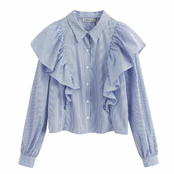 2020 new women pleated ruffles striped casual smock blouse office lady wear business shirts chic chemise femininas ls6363, White
2020 new women pleated ruffles striped casual smock blouse office lady wear business shirts chic chemise femininas ls6363, White