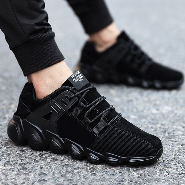 upuper suede men's sneakers breathable flat casual shoes men comfortable outdoor men's shoes lace-up leisure footwear, Black
upuper suede men's sneakers breathable flat casual shoes men comfortable outdoor men's shoes lace-up leisure footwear, Black