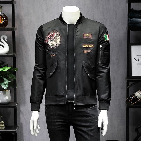 fashion autumn men's jackets coat badge casual slim fit business jacket men outwear motorcycle streetwear windbreaker clothes, Black;brown
fashion autumn men's jackets coat badge casual slim fit business jacket men outwear motorcycle streetwear windbreaker clothes, Black;brown