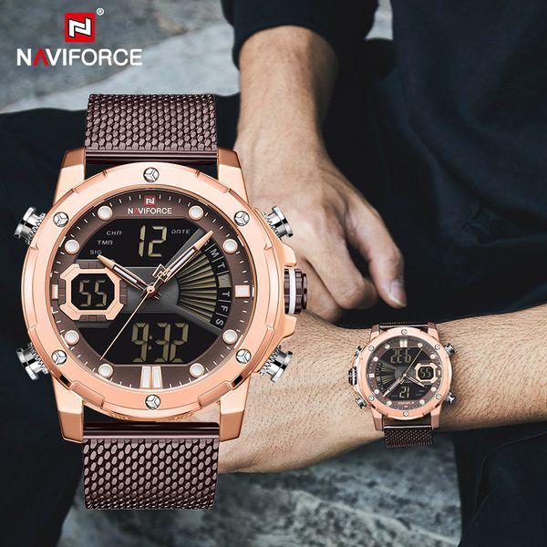 naviforce мужские часы класса люкс из нержавеющей стали водонепроницаемые светодиодные световая цифровой спорта наручные часы кварцевые часы, Slivery;brown
naviforce мужские часы класса люкс из нержавеющей стали водонепроницаемые светодиодные световая цифровой спорта наручные часы кварцевые часы, Slivery;brown