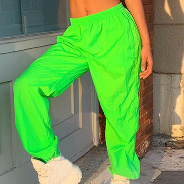 2019 pants womens neon green streetwear pants high waist elastic trousers long womens midi waist casual trousers, Black;white
2019 pants womens neon green streetwear pants high waist elastic trousers long womens midi waist casual trousers, Black;white