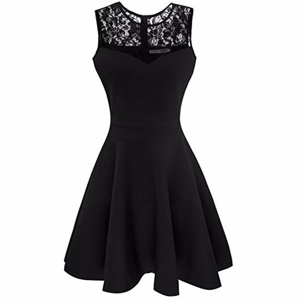 summer fashion women's a-line pleated sleeveless dress little cocktail party black dress with floral lace #273722, Black;gray
summer fashion women's a-line pleated sleeveless dress little cocktail party black dress with floral lace #273722, Black;gray