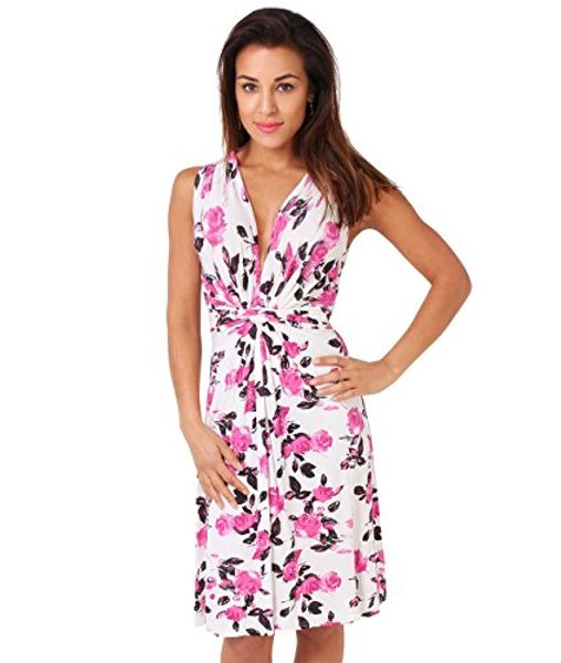 krisp women's casual rose knot front v neck summer dress plus size, Black;gray
krisp women's casual rose knot front v neck summer dress plus size, Black;gray