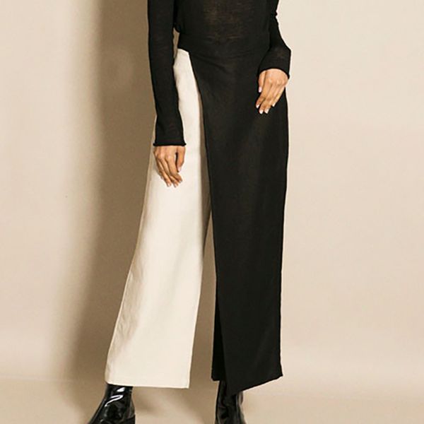 new summer autumn 2018 fashion contrast color asymmetry loose split joint ankle-length wide leg pants women tide r091, Black;white
new summer autumn 2018 fashion contrast color asymmetry loose split joint ankle-length wide leg pants women tide r091, Black;white