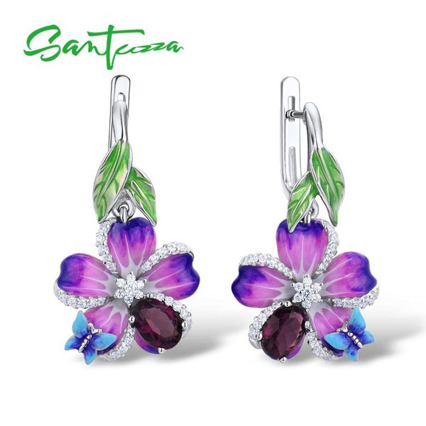 santuzza silver earrings for women genuine 925 sterling silver purple flower butterfly earrings fashion jewelry handmade enamel t7190617, Golden;silver
santuzza silver earrings for women genuine 925 sterling silver purple flower butterfly earrings fashion jewelry handmade enamel t7190617, Golden;silver