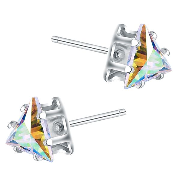 fashion triangle earring for women 8mm simulated zircon small stud earrings jewelry, Golden;silver
fashion triangle earring for women 8mm simulated zircon small stud earrings jewelry, Golden;silver