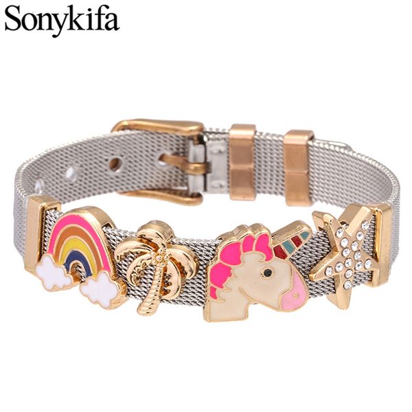 popular two color stainless steel mesh bracelet unicorn charm fine bracelet fit men's and women child gift jewelry, Golden;silver
popular two color stainless steel mesh bracelet unicorn charm fine bracelet fit men's and women child gift jewelry, Golden;silver