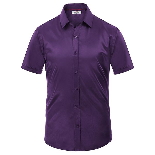 classic mens silk satin dress shirt damask formal short sleeve casual hot, White;black
classic mens silk satin dress shirt damask formal short sleeve casual hot, White;black