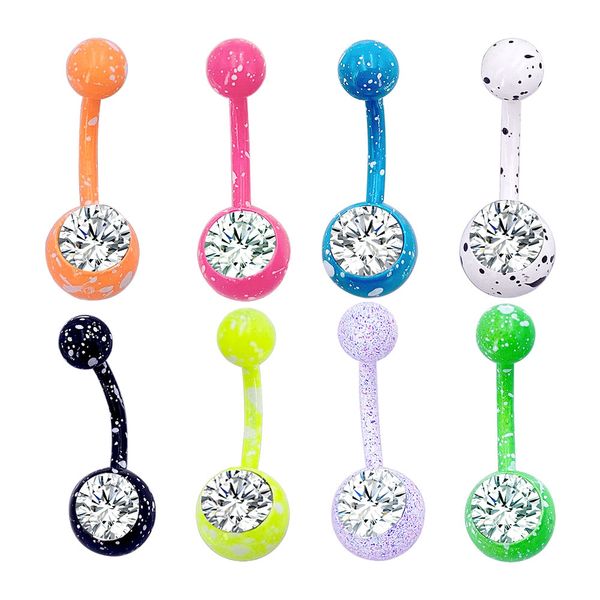fashion colorful crystal barbell snowflake coating navel nail stainless steel belly button rings body puncture piercing accessory, Silver
fashion colorful crystal barbell snowflake coating navel nail stainless steel belly button rings body puncture piercing accessory, Silver