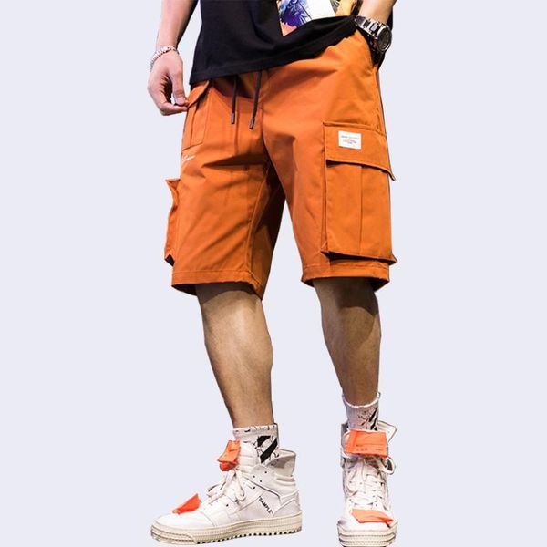 men's cargo shorts comfortable drawstring elastic waist casual male shorts knee length multi pocket sports men 2019 a920, White;black
men's cargo shorts comfortable drawstring elastic waist casual male shorts knee length multi pocket sports men 2019 a920, White;black