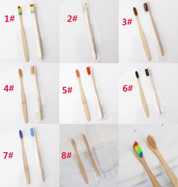 8 colors head bamboo toothbrush wholesale environment wooden rainbow bamboo toothbrush oral care soft bristle dhldc692
8 colors head bamboo toothbrush wholesale environment wooden rainbow bamboo toothbrush oral care soft bristle dhldc692