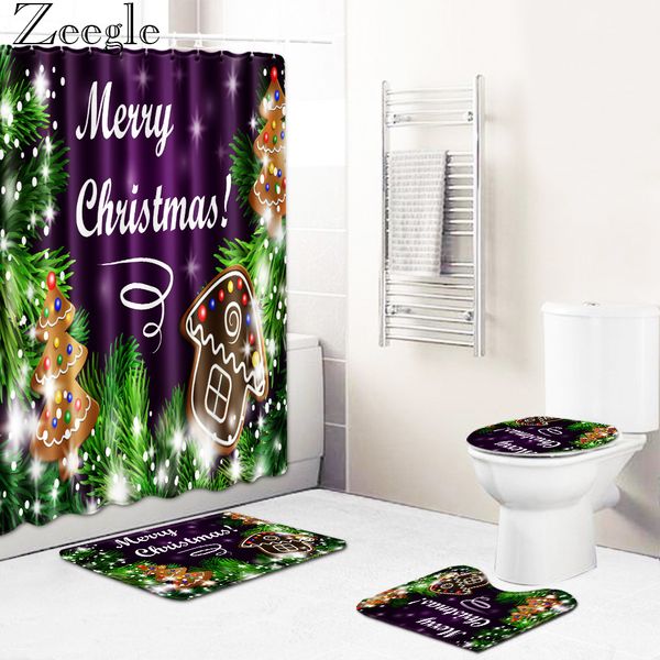 zeegle christmas shower curtain bathroom carpet set anti-slip bathroom rug toilet rug absorbent foot mat washable bath mat set
zeegle christmas shower curtain bathroom carpet set anti-slip bathroom rug toilet rug absorbent foot mat washable bath mat set