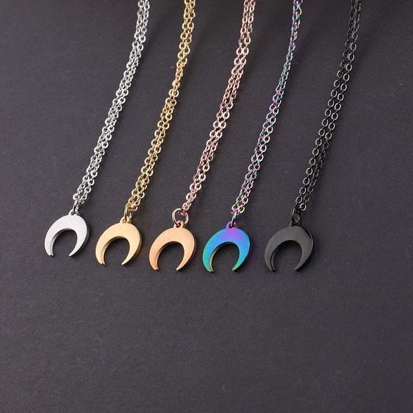 fnixtar horn crescent moon necklace stainless steel half moon necklaces pendants gifts for women chains romantic 5piece/lot, Silver
fnixtar horn crescent moon necklace stainless steel half moon necklaces pendants gifts for women chains romantic 5piece/lot, Silver