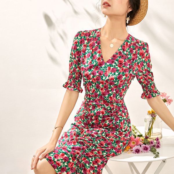 party dresses 2021 summer french fashion korean v-neck ruffles short sleeves drawstring floral printed women chiffon break dress, White;black
party dresses 2021 summer french fashion korean v-neck ruffles short sleeves drawstring floral printed women chiffon break dress, White;black
