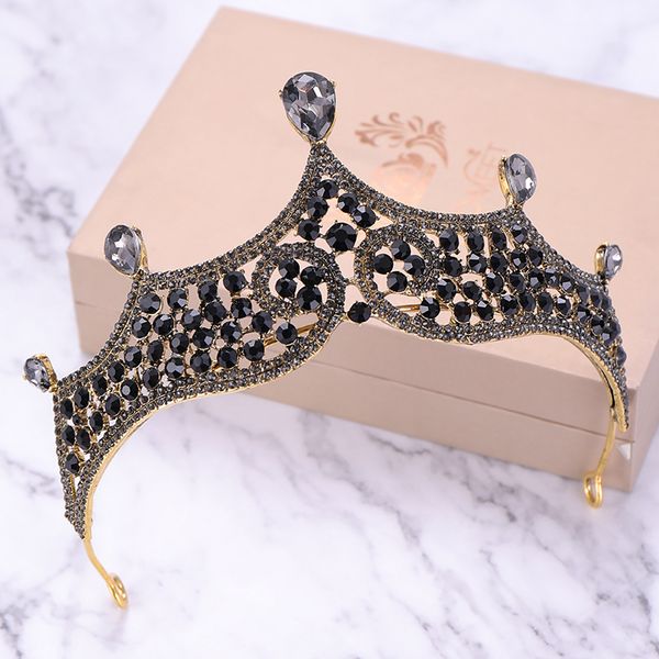 baroque black crowns crystal bridal tiaras princess queen headband pageant bridal hair jewelry accessories wedding hair jewelry, Golden;white
baroque black crowns crystal bridal tiaras princess queen headband pageant bridal hair jewelry accessories wedding hair jewelry, Golden;white