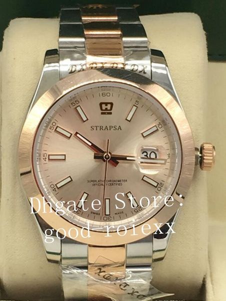 luxury men's watch asia automatic 2813 oyster watches men 126301 18k rose gold steel 126303 126333 bracelet 126331 perpetual wristwatch, Slivery;brown
luxury men's watch asia automatic 2813 oyster watches men 126301 18k rose gold steel 126303 126333 bracelet 126331 perpetual wristwatch, Slivery;brown