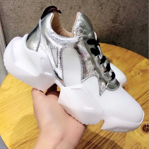 shoes casual women sneakers spring autumn leather women white shoes comfortable soft outdoor sports, Black
