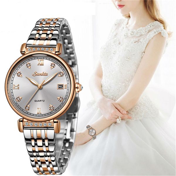 sunkta rose gold women watch business quartz watch ladies female wrist girl clock relogio feminin+box, Slivery;brown
sunkta rose gold women watch business quartz watch ladies female wrist girl clock relogio feminin+box, Slivery;brown
