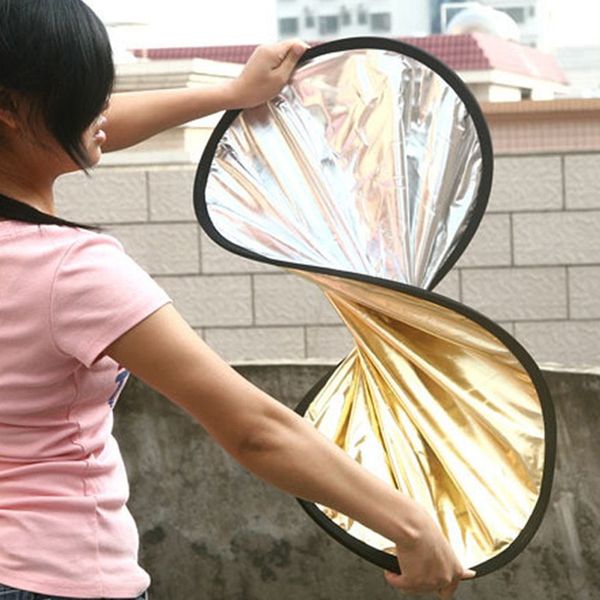 60cm 2 in 1 light reflector portable foldable collapsible disc pgraphy reflector gold & silver for portrait pgraphy
60cm 2 in 1 light reflector portable foldable collapsible disc pgraphy reflector gold & silver for portrait pgraphy