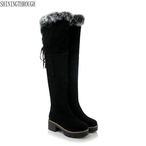 new high heels women over the knee high snow boots platform ladies party boots plush winter warm shoes woman large size 43, Black
new high heels women over the knee high snow boots platform ladies party boots plush winter warm shoes woman large size 43, Black