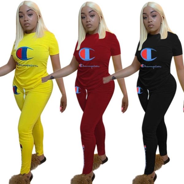 champion women 2 piece set tracksuit shirt pants outfits short sleeve sportswear shirt trousers sweatsuit pullover tights sportswear klw1222, Black;gray
champion women 2 piece set tracksuit shirt pants outfits short sleeve sportswear shirt trousers sweatsuit pullover tights sportswear klw1222, Black;gray