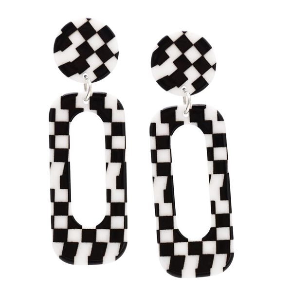 black white geometric 5 style rectangle rhombus square circle acrylic dangle drop women hip hop statements earring, Golden
black white geometric 5 style rectangle rhombus square circle acrylic dangle drop women hip hop statements earring, Golden