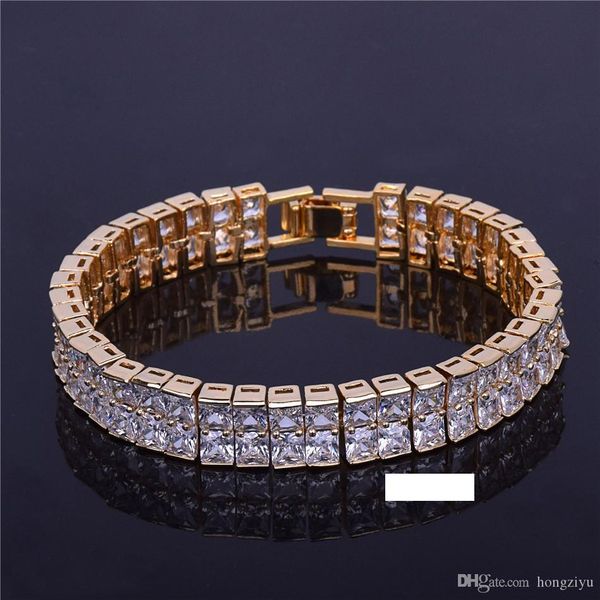 fashion 2 row cz women's tennis chain bracelet men's hip hop jewelry 10mm cubic zircon copper material 2 colors square bracelet, Golden;silver
fashion 2 row cz women's tennis chain bracelet men's hip hop jewelry 10mm cubic zircon copper material 2 colors square bracelet, Golden;silver