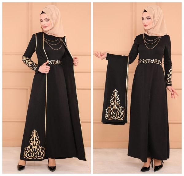 Muslim Arabic Evening Dresses Long Sleeves Black Dubai Kaftan Evening Gowns Islamic Abaya Moroccan Formal Party Dresses
Muslim Arabic Evening Dresses Long Sleeves Black Dubai Kaftan Evening Gowns Islamic Abaya Moroccan Formal Party Dresses
