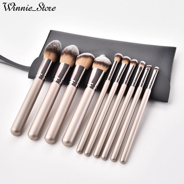 Free Shipping by ePacket! Luxury 10pcs Makeup Brushes Sets Wood Handle Champagne Face Foundation Powder Beauty Brush Tools with Black Bag
Free Shipping by ePacket! Luxury 10pcs Makeup Brushes Sets Wood Handle Champagne Face Foundation Powder Beauty Brush Tools with Black Bag