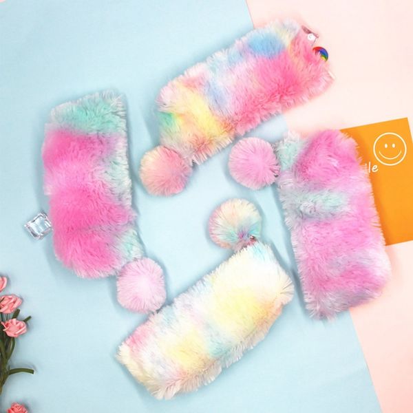 rainbow plush pencil case for girls cute large pen bag stationery pouch box kids gift office school supplies
rainbow plush pencil case for girls cute large pen bag stationery pouch box kids gift office school supplies