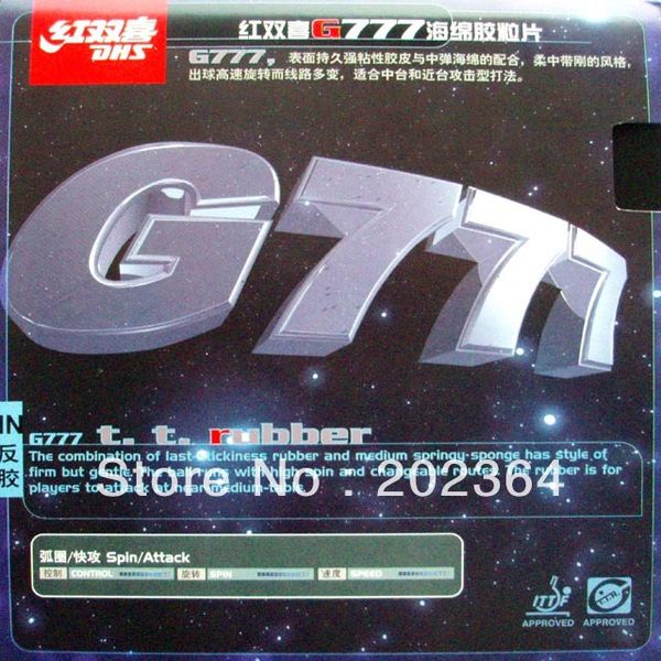 2pieces dhs g777 (loop or quick attack) pimples in table tennnis rubber (rubber with sponge) 2015 the new listing 2.2mm
2pieces dhs g777 (loop or quick attack) pimples in table tennnis rubber (rubber with sponge) 2015 the new listing 2.2mm