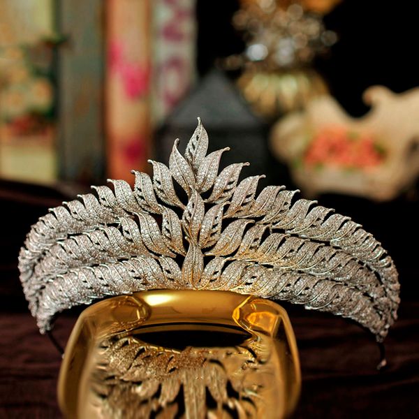 queenco новый циркон корона тиара диадема ювелирные изделия оголовье свадебные украшения женщины люкс свадебные аксессуары для волос, Golden;white 
queenco новый циркон корона тиара диадема ювелирные изделия оголовье свадебные украшения женщины люкс свадебные аксессуары для волос, Golden;white