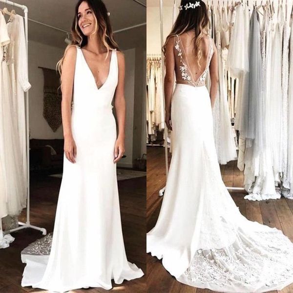 elegant bohemian a-line wedding dresses 2020 vintage plus size lace appliqued beach boho bridal gown open back bm1513
elegant bohemian a-line wedding dresses 2020 vintage plus size lace appliqued beach boho bridal gown open back bm1513