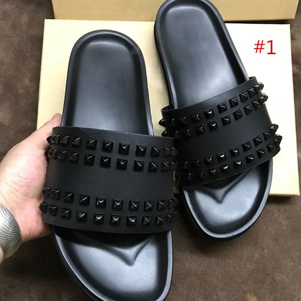 men slippers red bottoms luxury designer spikes beach slipper tide male home slippers non-slip leather mens casual shoes size 35-45 with b, Black
men slippers red bottoms luxury designer spikes beach slipper tide male home slippers non-slip leather mens casual shoes size 35-45 with b, Black