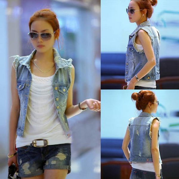 2019 spring autumn women's clothes female denim vest wash water worn denim jacket for women's clothing, Black;white
2019 spring autumn women's clothes female denim vest wash water worn denim jacket for women's clothing, Black;white