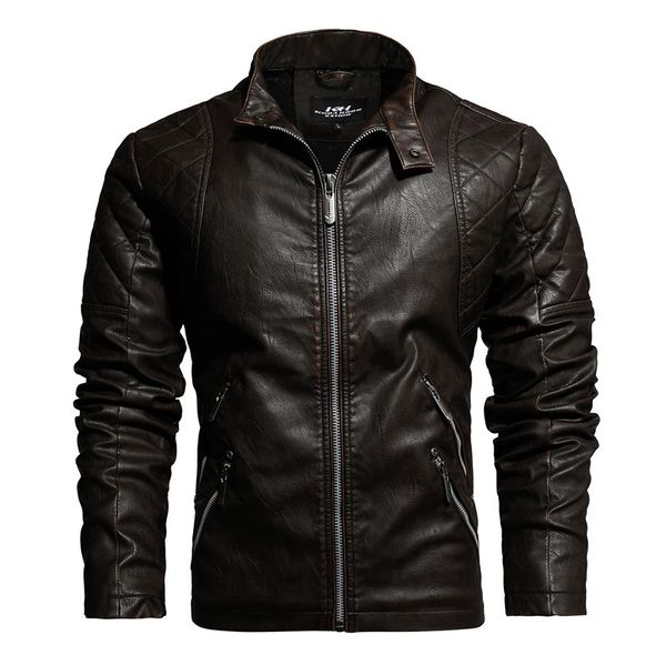 men winter biker punk leather clothing bomber moto coat motorcycle retro autumn leather jacket washed new warm quilting fashion, Black
men winter biker punk leather clothing bomber moto coat motorcycle retro autumn leather jacket washed new warm quilting fashion, Black