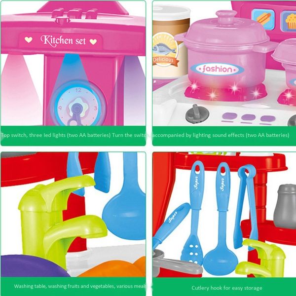 children play house kitchen toy set sound and light sound effects girl cooking cooking tableware set
children play house kitchen toy set sound and light sound effects girl cooking cooking tableware set