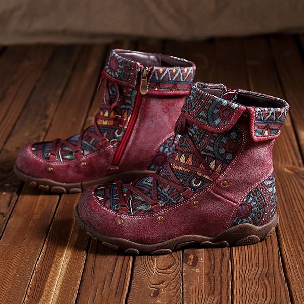 2020 boots women retro leisure embroidery stitching lace up ankle boots cross-tied comfort women shoes flat zapatos de mujer, Black
2020 boots women retro leisure embroidery stitching lace up ankle boots cross-tied comfort women shoes flat zapatos de mujer, Black