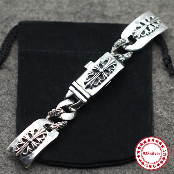s925 sterling silver men's wristwatch chain classic classic hip hop punk style crosses army flower shape bracelet lover's gift, Bronze;slivery
s925 sterling silver men's wristwatch chain classic classic hip hop punk style crosses army flower shape bracelet lover's gift, Bronze;slivery