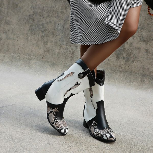2019 classic embroidered pu leather cowboy ankle boots women wedge high heel booties snake print western cowgirl boot, Black
2019 classic embroidered pu leather cowboy ankle boots women wedge high heel booties snake print western cowgirl boot, Black